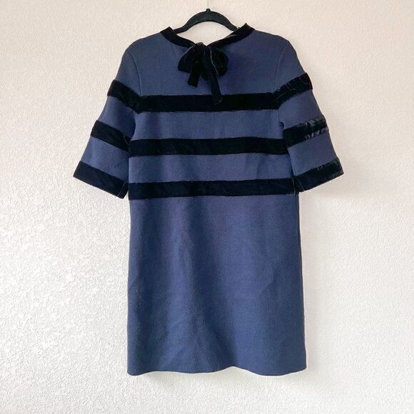 NWT! Maje Relina Velvet-stripe Jumper Dress, Size 3 (Large) - Picture 6 of 9